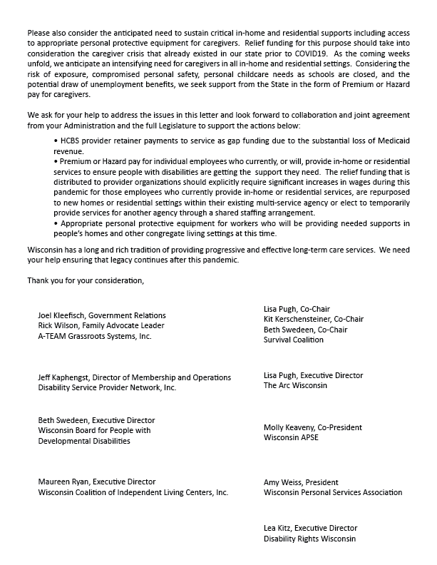 WI HCBS Service Providers Request 3-31-2020 pg2